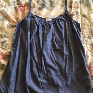 Merona size S blue chambray cotton spaghetti strap top